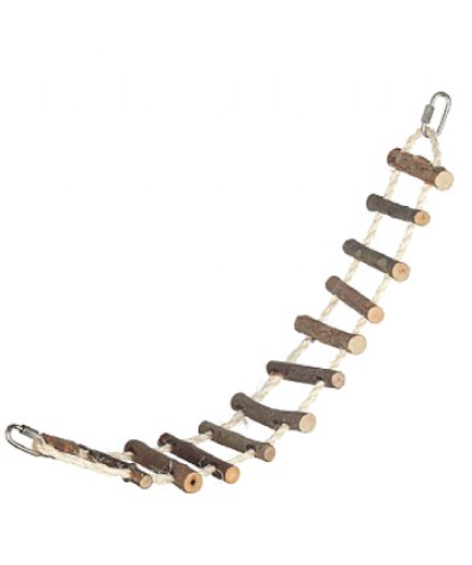 Natural Log Ladder Bridge Parrot Climbing Toy - Large